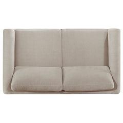 Islington Taupe 3-piece Upholstered Panel Arm Sofa Set - Ornate Home