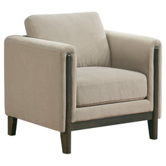 Islington Taupe 3-piece Upholstered Panel Arm Sofa Set - Ornate Home