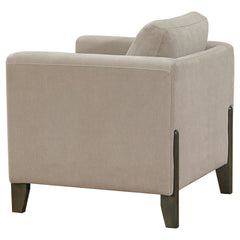 Islington Taupe 3-piece Upholstered Panel Arm Sofa Set - Ornate Home
