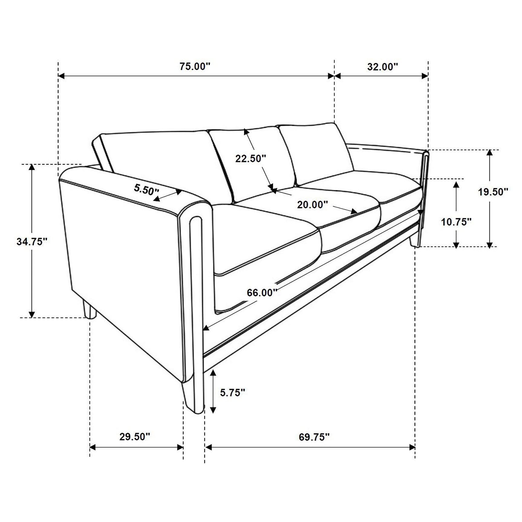 Islington Taupe 3-piece Upholstered Panel Arm Sofa Set - Ornate Home