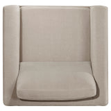 Islington Taupe Fabric Upholstered Panel Arm Accent Chair - Ornate Home