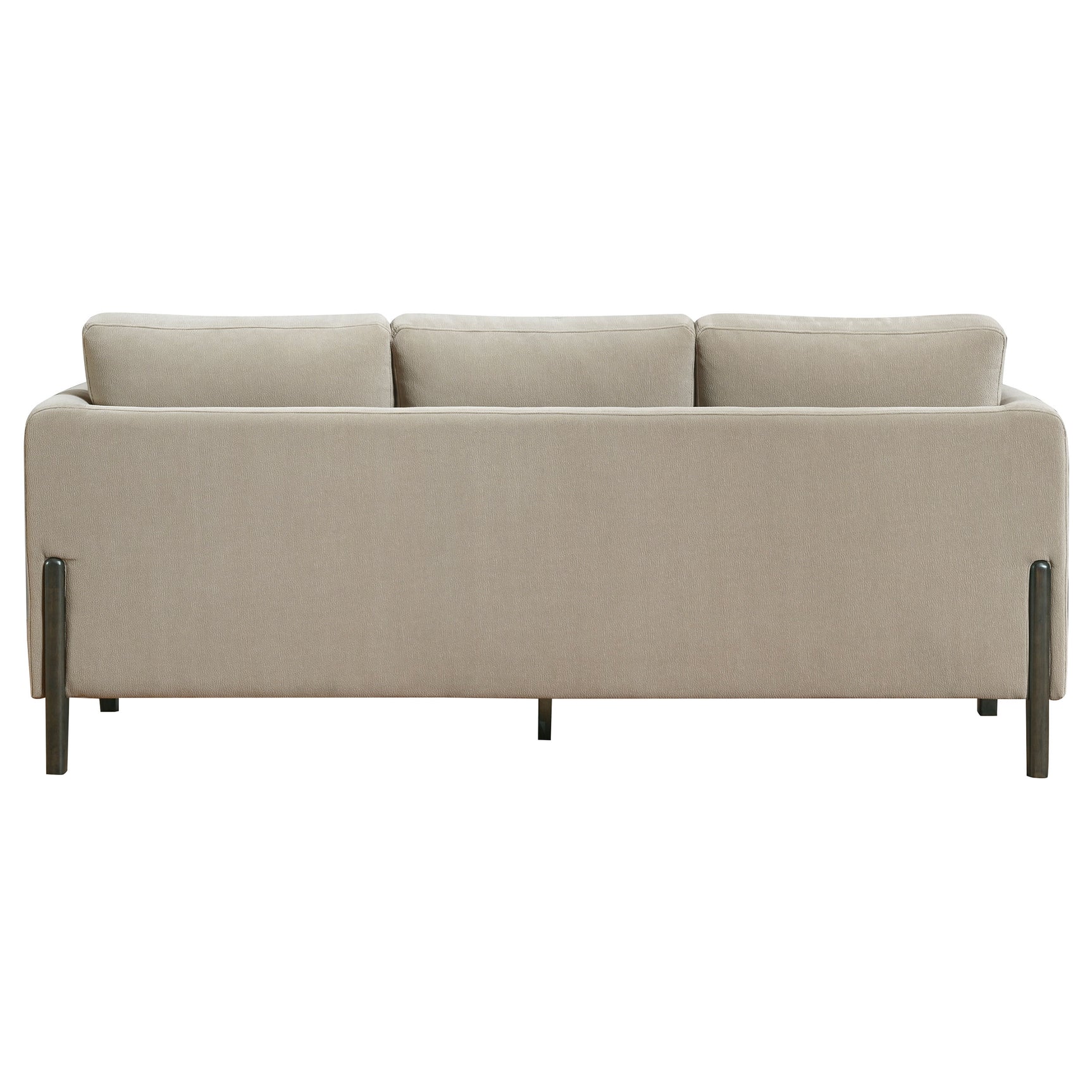Islington Taupe Fabric Upholstered Panel Arm Sofa - Ornate Home