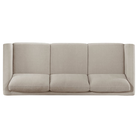 Islington Taupe Fabric Upholstered Panel Arm Sofa - Ornate Home