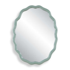 Isly Robin's Egg Blue Oval Mirror - Ornate Home