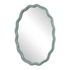 Isly Robin's Egg Blue Oval Mirror - Ornate Home