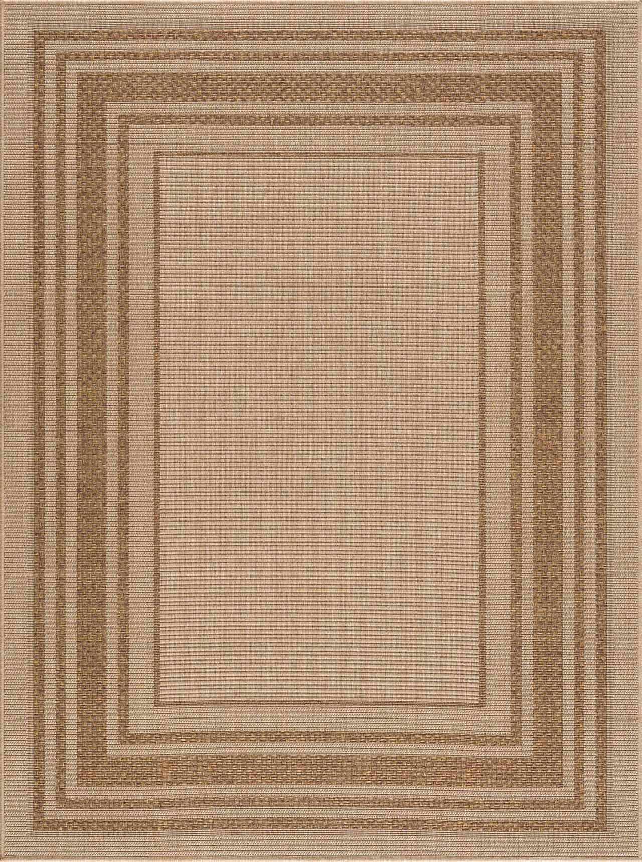 Isoko Bordered Faux Jute Outdoor Rug - Ornate Home