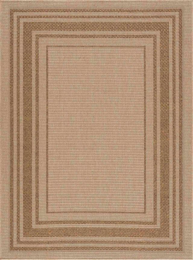 Isoko Bordered Faux Jute Outdoor Rug - Ornate Home