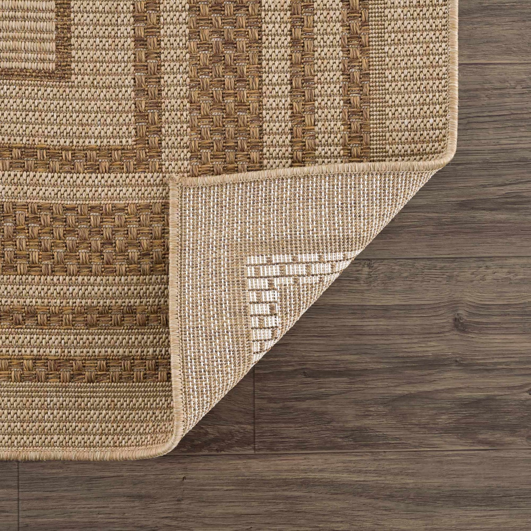Isoko Bordered Faux Jute Outdoor Rug - Ornate Home