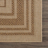 Isoko Bordered Faux Jute Outdoor Rug - Ornate Home