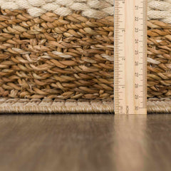Isoko Bordered Faux Jute Outdoor Rug - Ornate Home