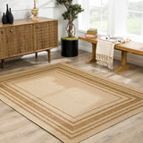 Isoko Bordered Faux Jute Rug - Ornate Home