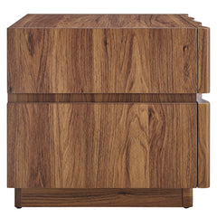 Isola Walnut 2 Drawer Nightstand - Ornate Home