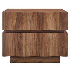 Isola Walnut 2 Drawer Nightstand - Ornate Home