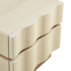 Isola White/Light Oak 2 Drawer Nightstand - Ornate Home