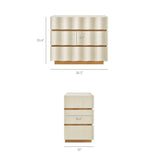 Isola White Light Oak Wavy 3 Drawer Chest