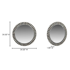 Isolde Black/Beige Mirror - Ornate Home