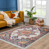 Istanbul Medallion Orange Area Rug - Clearance - Ornate Home