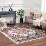 Istanbul Medallion Orange Area Rug - Clearance - Ornate Home
