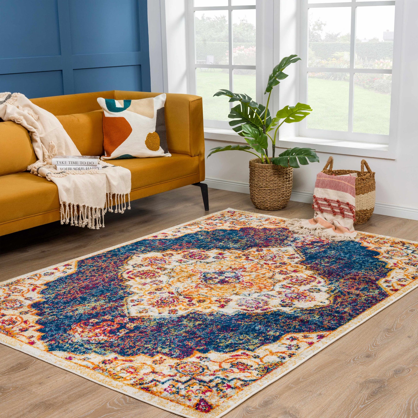 Istanbul Navy Area Rug - Clearance - Ornate Home