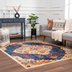 Istanbul Navy Area Rug - Clearance - Ornate Home