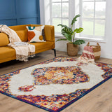 Istanbul Orange Area Rug - Clearance - Ornate Home