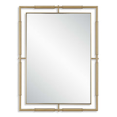 It's All Connected Brass Rectangle Mirror - Ornate Home