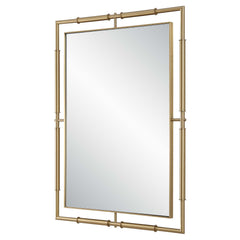 It's All Connected Brass Rectangle Mirror - Ornate Home