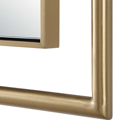 It's All Connected Brass Rectangle Mirror - Ornate Home
