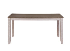 Ithaca Grayish White / Brown 5-piece Dinig Table Set - Ornate Home