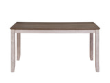 Ithaca Grayish White/Brown Dining Table - Ornate Home