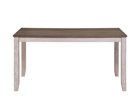 Ithaca Grayish White/Brown Dining Table - Ornate Home