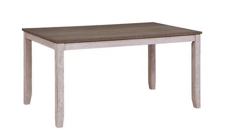 Ithaca Grayish White/Brown Dining Table - Ornate Home
