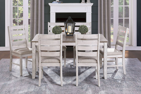 Ithaca Grayish White/Brown Dining Table - Ornate Home