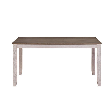 Ithaca Grayish White/Brown Dining Table - Ornate Home