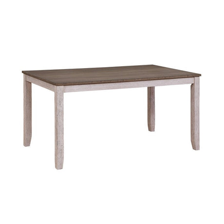 Ithaca Grayish White/Brown Dining Table - Ornate Home