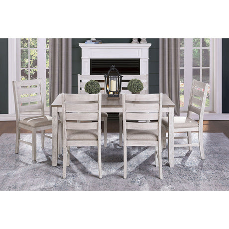 Ithaca Grayish White/Brown Dining Table - Ornate Home