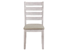Ithaca Grayish White/Brown Side Chair (Set of 2) - Ornate Home