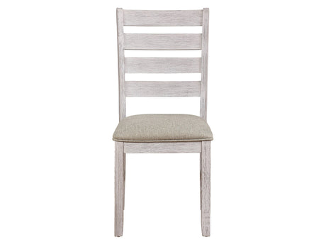 Ithaca Grayish White/Brown Side Chair (Set of 2) - Ornate Home