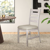 Ithaca Grayish White/Brown Side Chair (Set of 2) - Ornate Home
