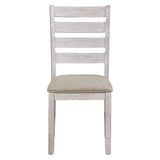 Ithaca Grayish White/Brown Side Chair (Set of 2) - Ornate Home
