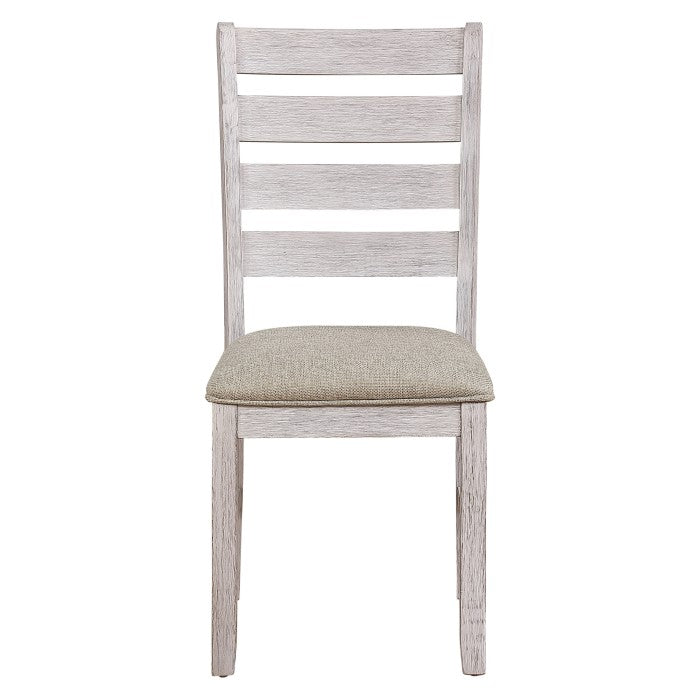Ithaca Grayish White/Brown Side Chair (Set of 2) - Ornate Home