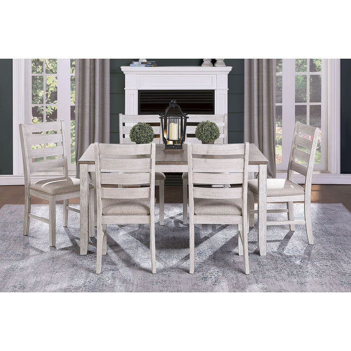 Ithaca Grayish White/Brown Side Chair (Set of 2) - Ornate Home