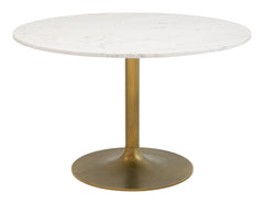 Ithaca White & Gold Dining Table - Ornate Home