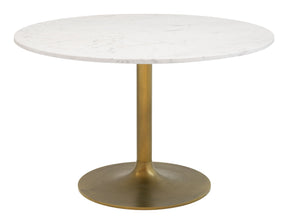 Ithaca White & Gold Dining Table - Ornate Home