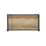 Itzel Antique Oak & Sandy Gray Bookshelf - Ornate Home