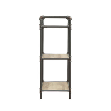 Itzel Antique Oak & Sandy Gray Bookshelf - Ornate Home