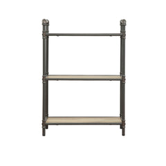 Itzel Antique Oak & Sandy Gray Bookshelf - Ornate Home