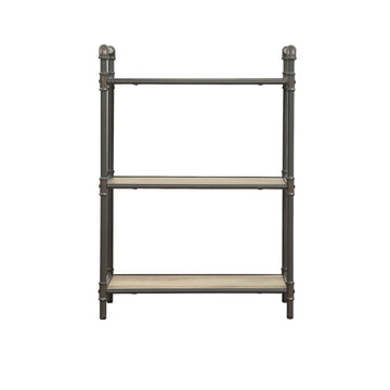 Itzel Antique Oak & Sandy Gray Bookshelf - Ornate Home
