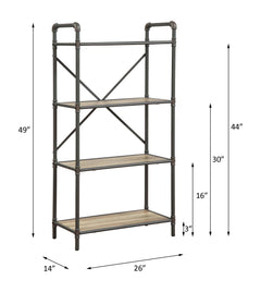 Itzel Oak Bookshelf - Ornate Home
