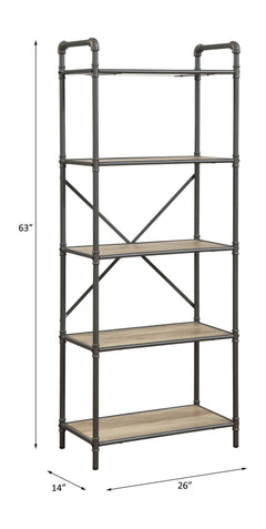 Itzel Oak Bookshelf - Ornate Home